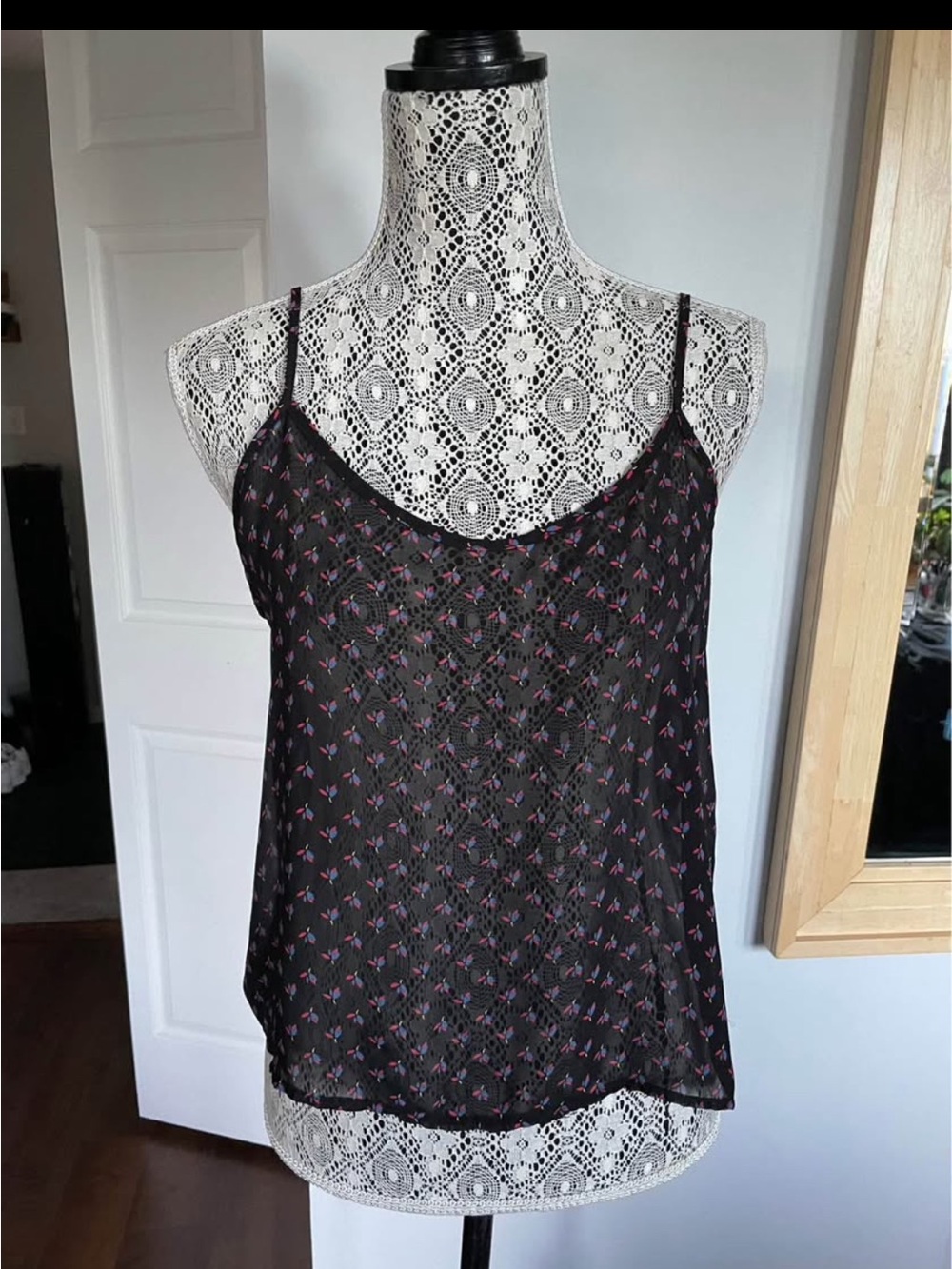 New American Apparel Sheer Camisole Tank Top. Small. As Seen On TV